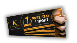 Voucher K-Star Hotel untuk penginapan percuma satu malam